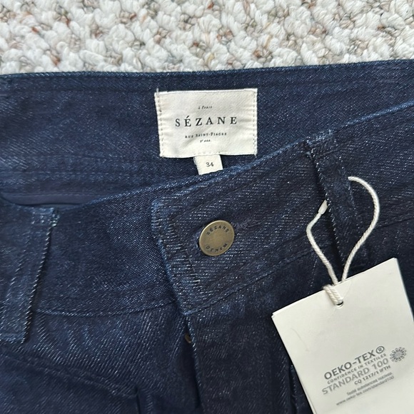 MWT Sezane ERIC Denim Trousers - Indigo - 34 FR / 2 US - Picture 2 of 15